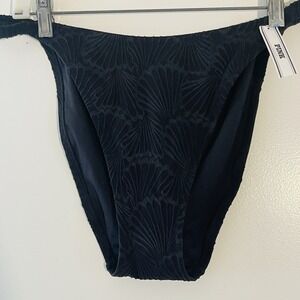 NWT Victoria Secret Swim Shell Cheeky Black Bathing String Bikini Bottom 2XL XXL